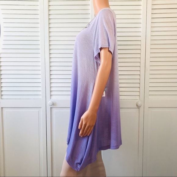 2/$50 UNITY Purple Ombré Short Sleeve Shirt Size 1X - Picture 3 of 9
